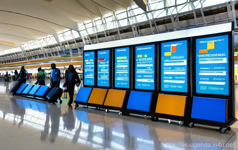 엔테베 공항 이용 가이드 - A vibrant, wide-angle shot inside the newly renovated Entebbe International Airport (EBB) terminal. ...